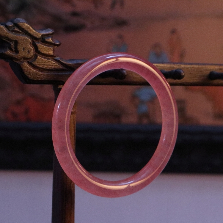 【天然石水晶手鐲】圈口尺寸60以上 新年包裝❤️雙面閃片天河石/冰糖蓮藕桃花釀/星光草莓晶/溫柔薰衣草紫水晶