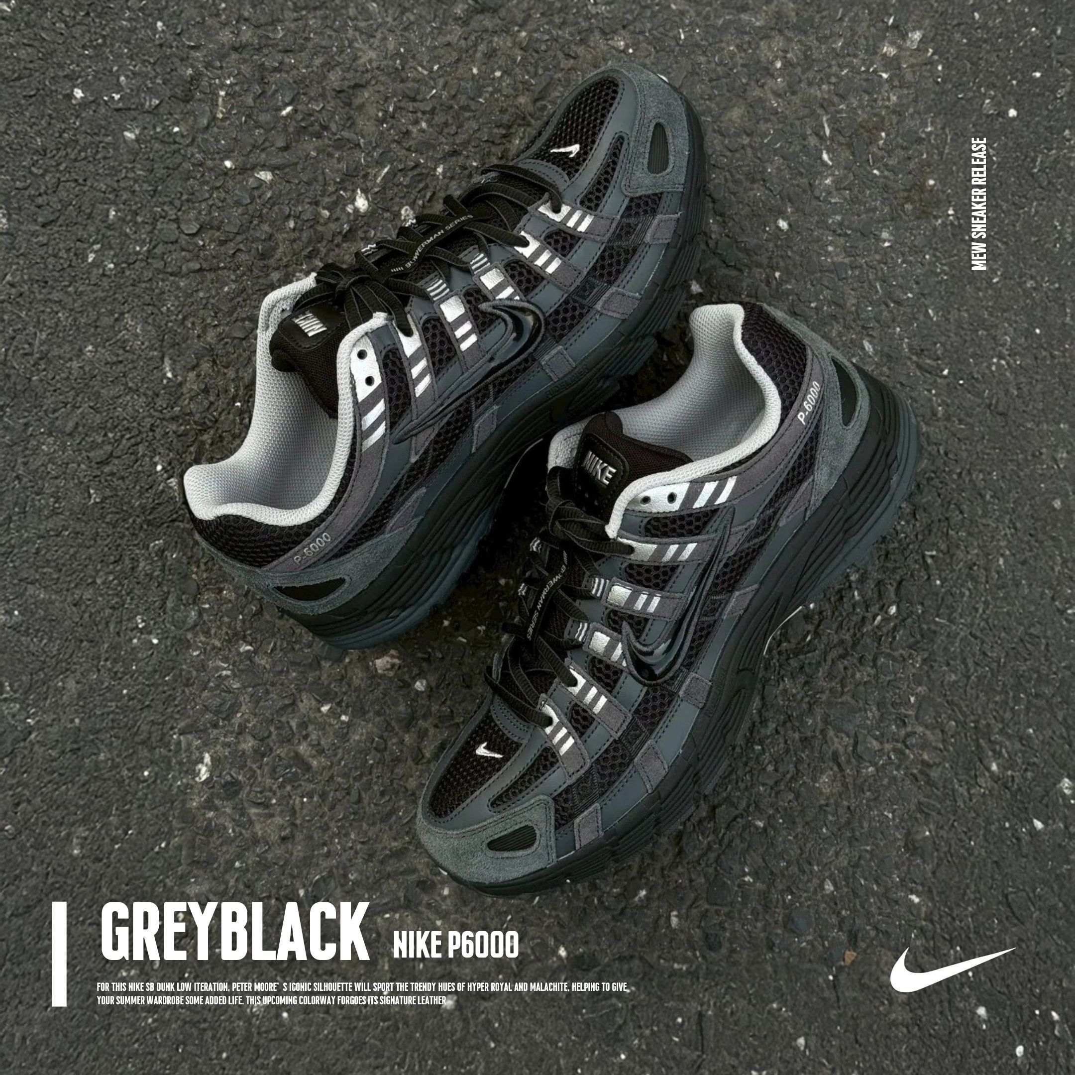 NICEDAY現貨 Nike P-6000 黑灰 灰黑 灰銀 銀 黑 P6000 黑武士 HF0015-002