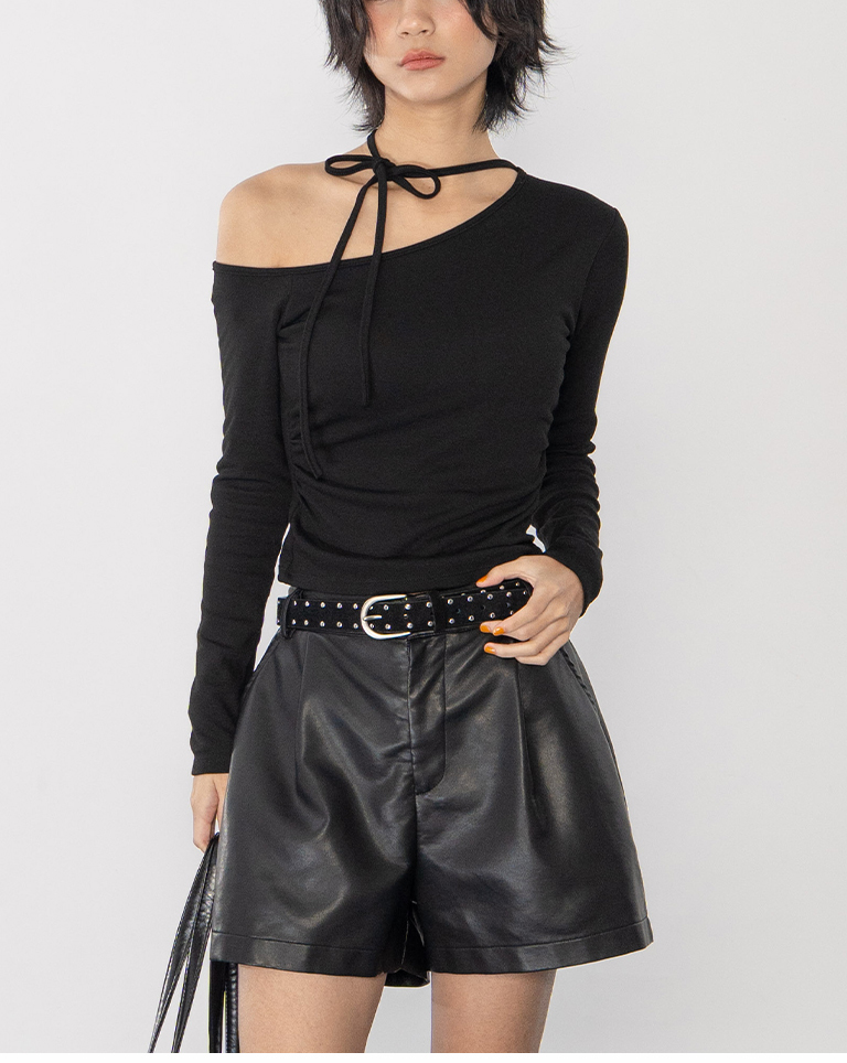 Suede rivet design genuine leather belt, available in two colors.【07100096】in stock+pre-order