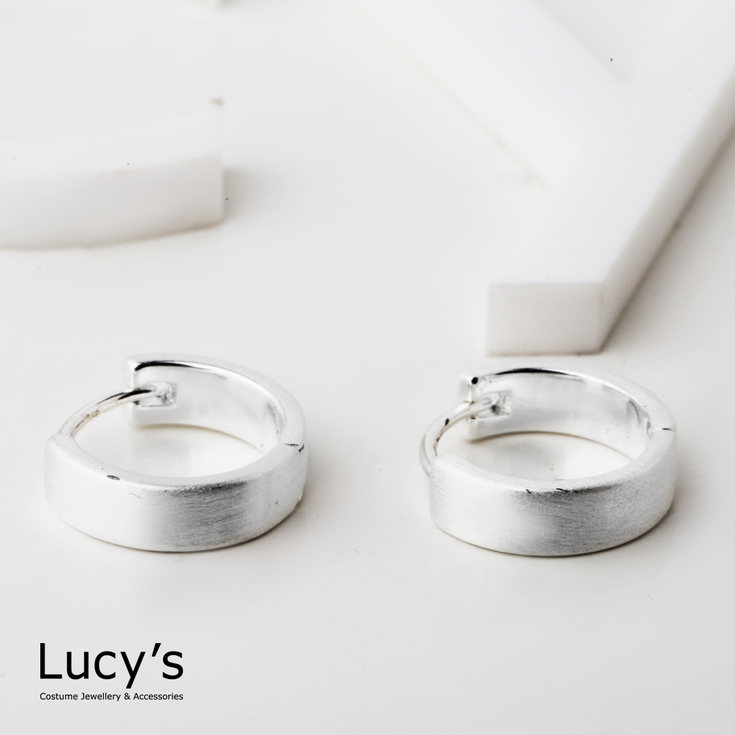 霧面圓圈 易扣耳環 (二色) (122955/122956)