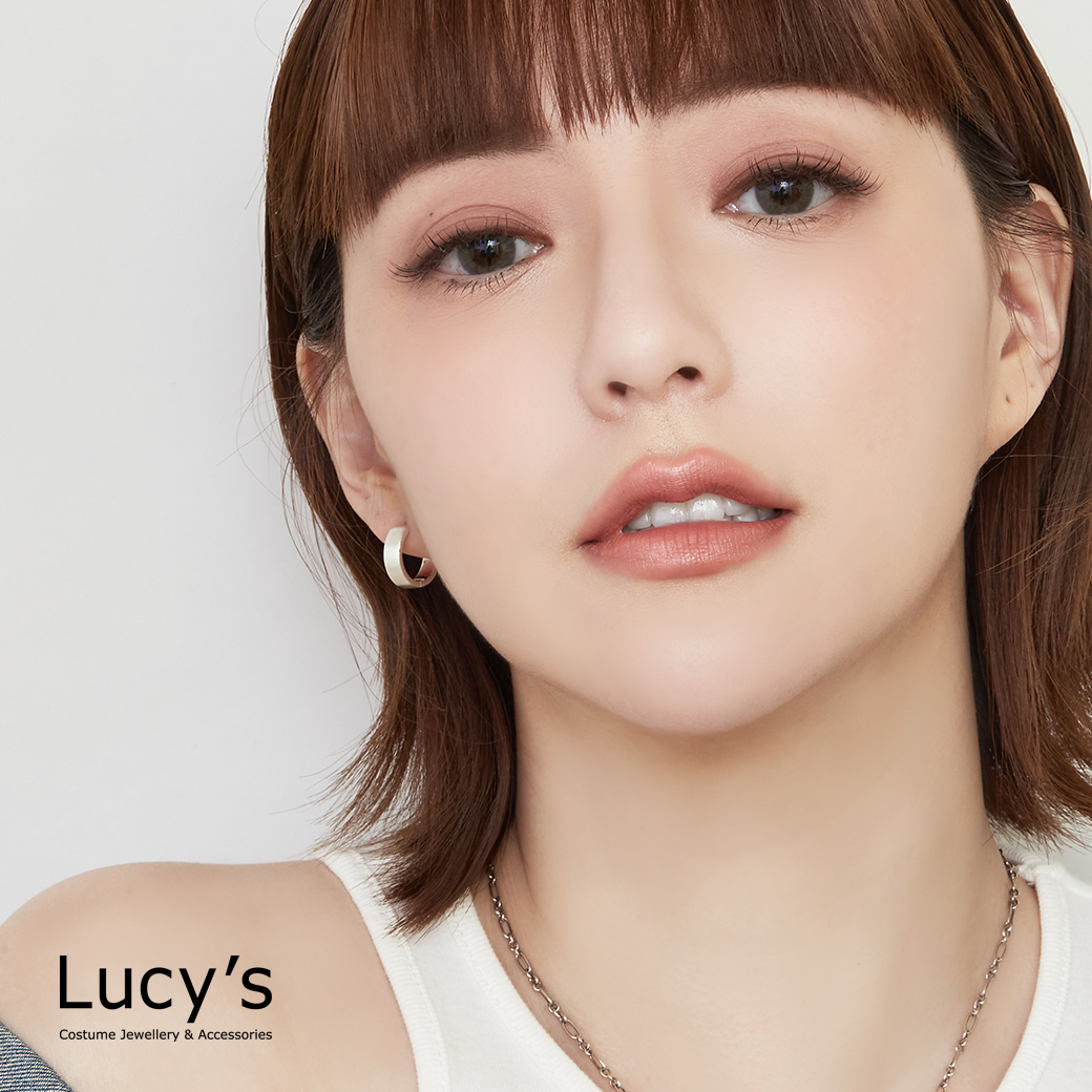 霧面圓圈 易扣耳環 (二色) (122955/122956)