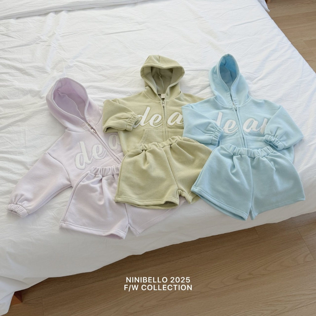 正韓春Ninibello 親子裝_三色DEAR連帽外套