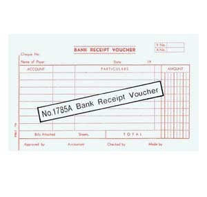 1785A A/C VOUCHER - BANK RECEIPT 500117850