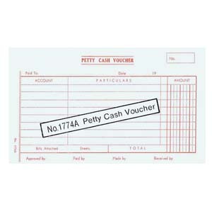 1774A  A/C VOUCHER - PETTY CASH 500117740