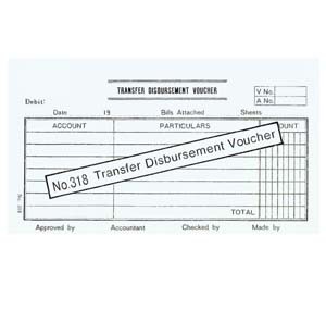 318 A/C VOUCHER - TRANSFER DISBURSEMENT 500131800