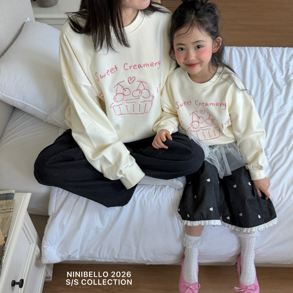 正韓春Ninibello 親子裝_三色櫻桃派上衣