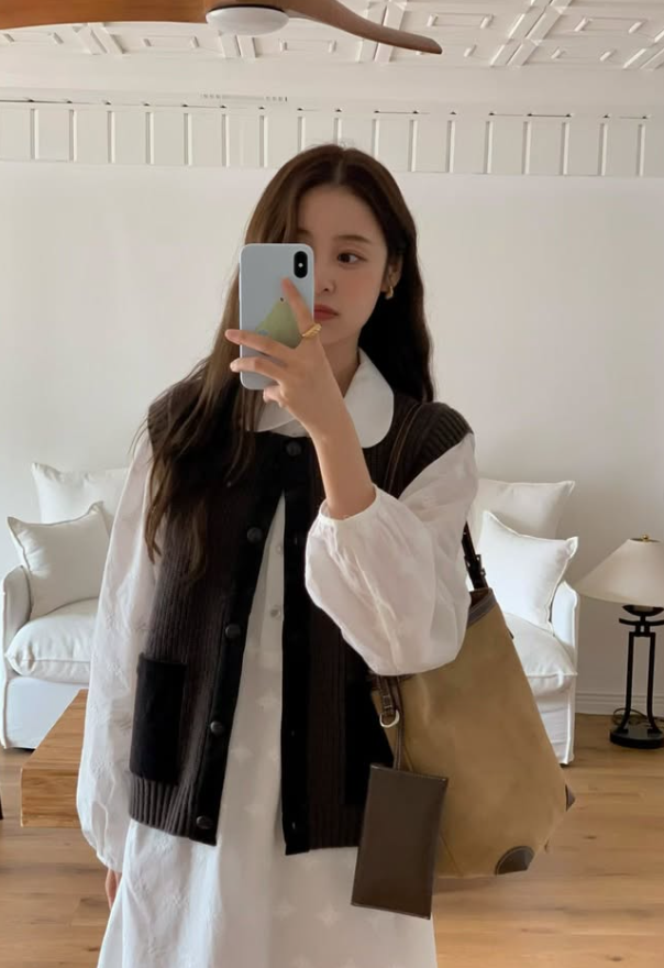 BYC01BA078CL  韓國摩卡撞啡韓系麂皮大水桶袋