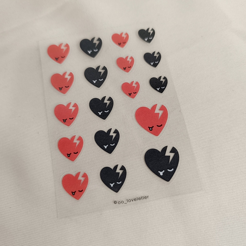 寫情書的人．玻璃心透明貼紙