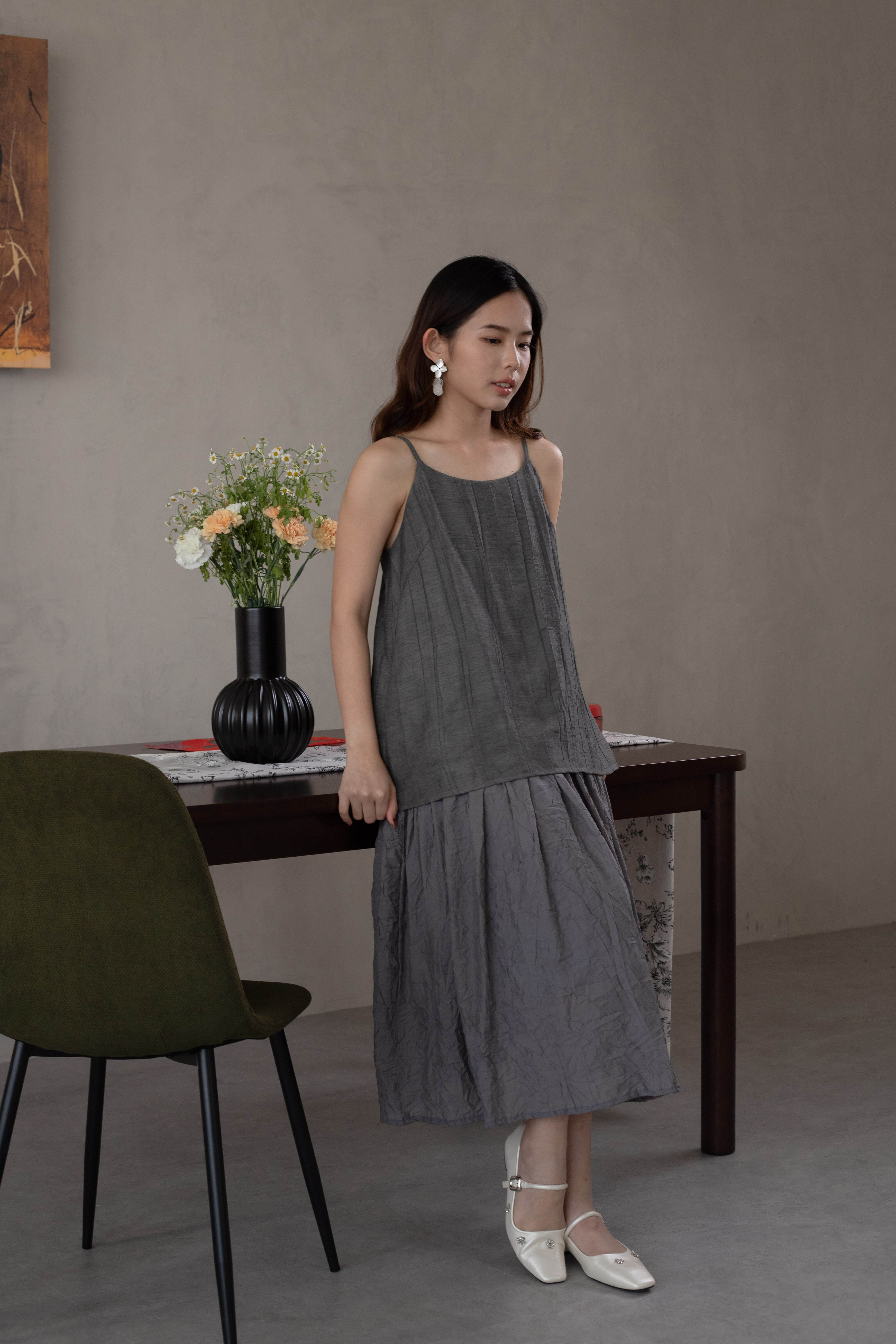 Chu En Layering Dress Grey -2632DLGRY