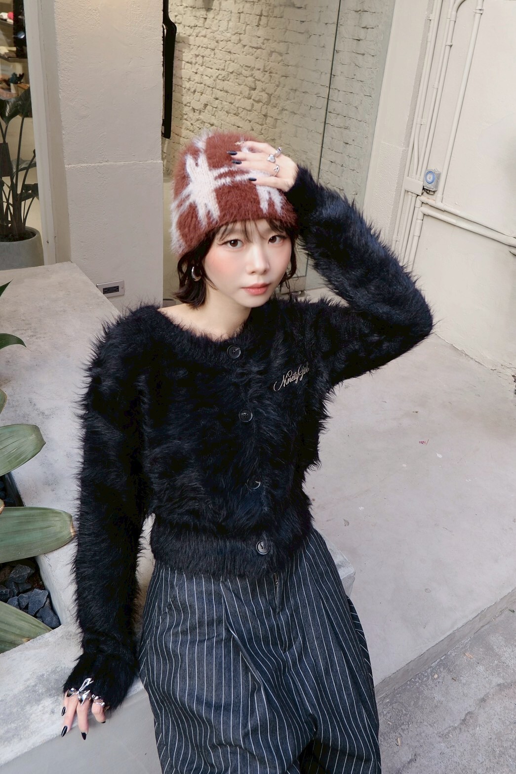 <快速出貨> 9090 馬海毛短版開襟外套