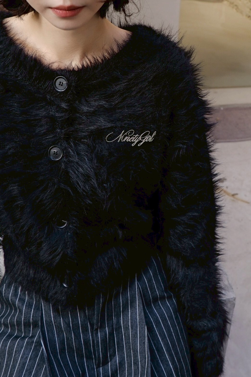 <快速出貨> 9090 馬海毛短版開襟外套