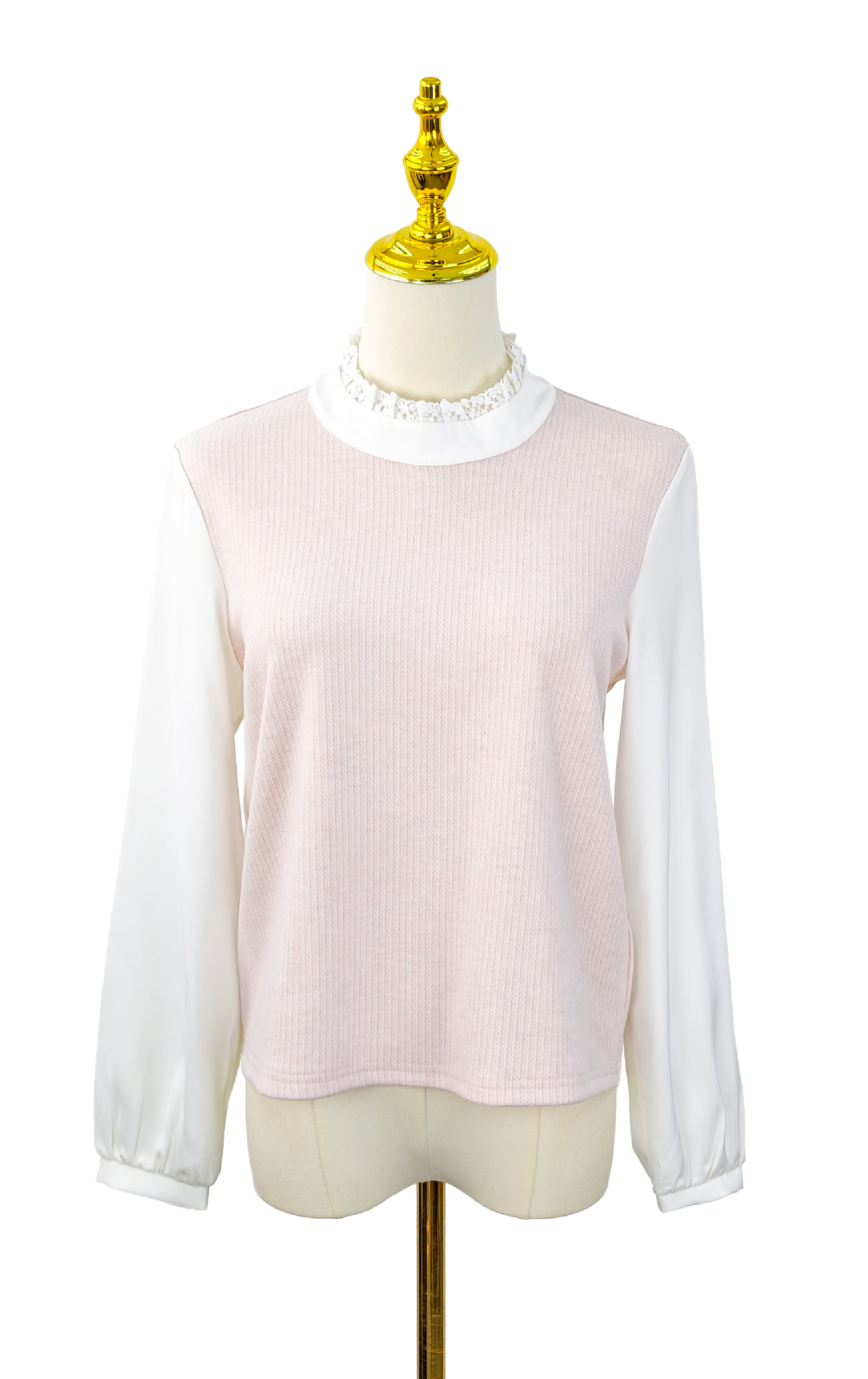 Lace Stand-up Collar Top LT0856
