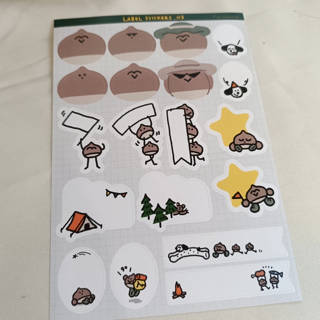 寫情書的人．栗子探險隊標籤貼紙