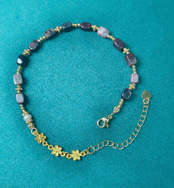 0120GZ35-舒俱來SU-sjl288多彩花朵腳鏈（A35）