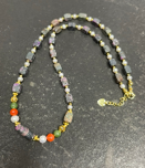 0120GZ40-舒俱來SU-sjl198綠舒桶珠項鏈（A40）