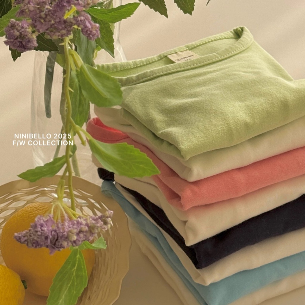 正韓春Ninibello 四色1+1糖果色日常兩件組上衣