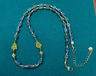 0120GZ41-舒俱來SU-sjl449綠舒桶珠項鏈（A41）