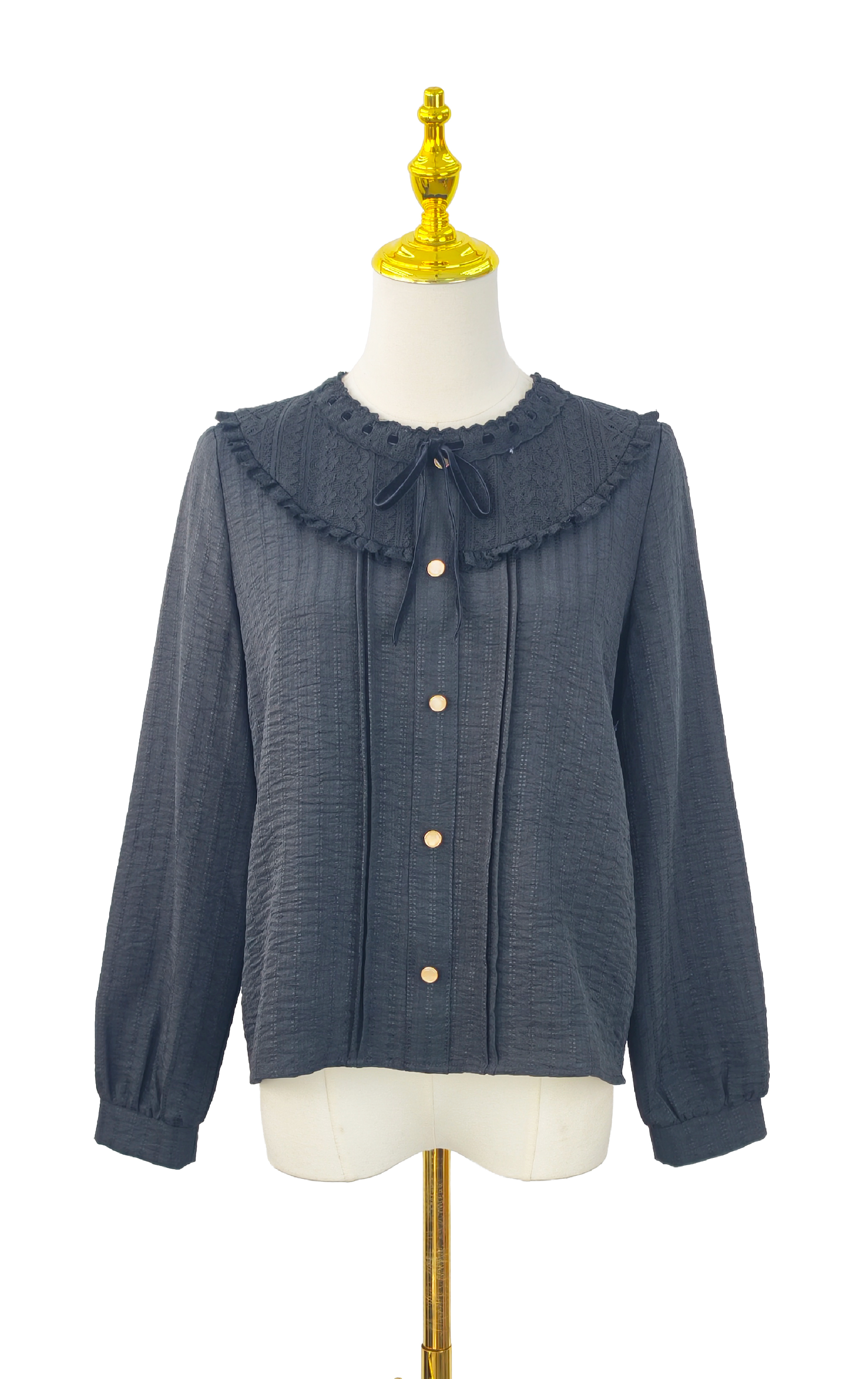 Ruffled Collar Bow Top SH0290