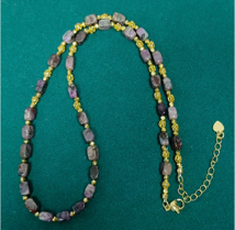 0120GZ44-舒俱來SU-sjl394桃紅方糖項鏈（A44）