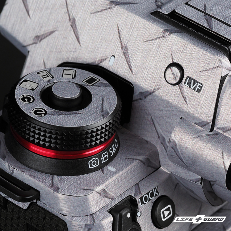 Panasonic LUMIX DC-S1RM2 / S1RII 貼膜質感特寫，LIFE+GUARD 鋼板銀IPSI獨特設計風格