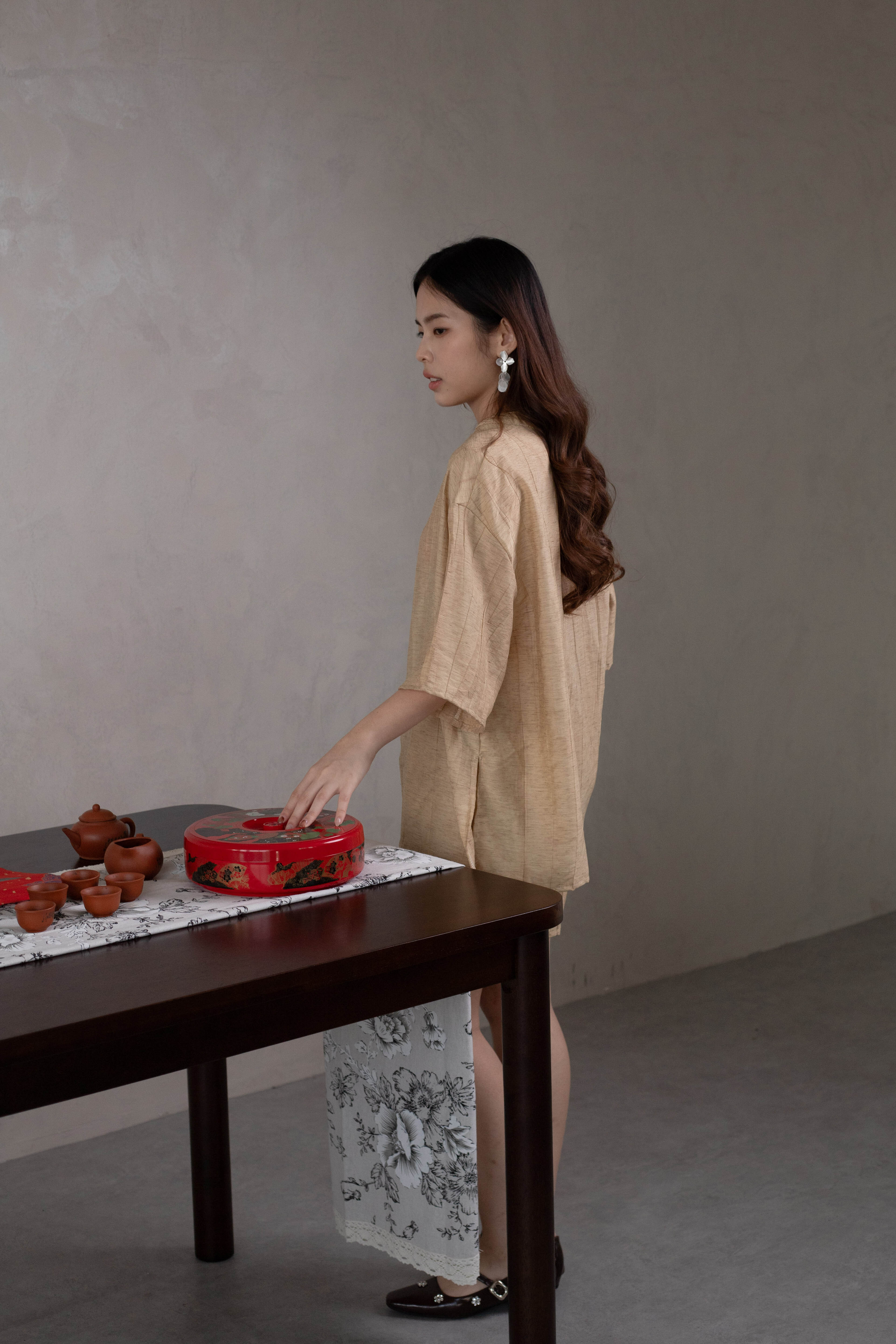 Chu En Relaxed Setwear Khaki-2633SSKHA