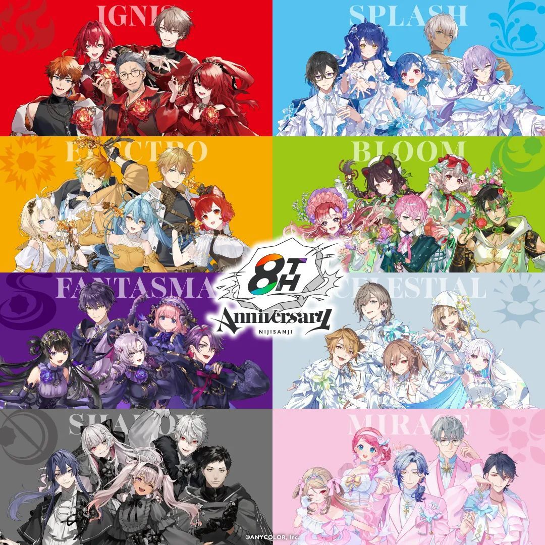「Nijisanji_hk」「彩虹社代購」NIJISANJI にじさんじ 8th Anniversary