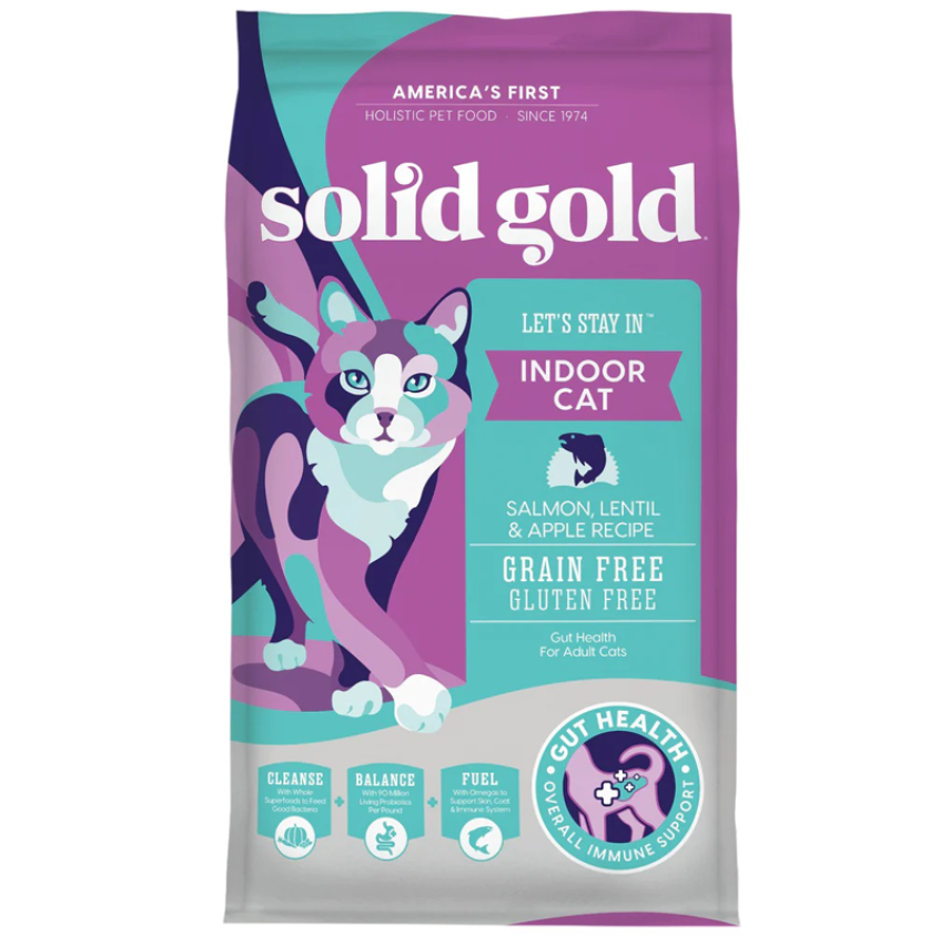 Solid Gold 素力高 無穀物三文魚室內全貓糧 3LB