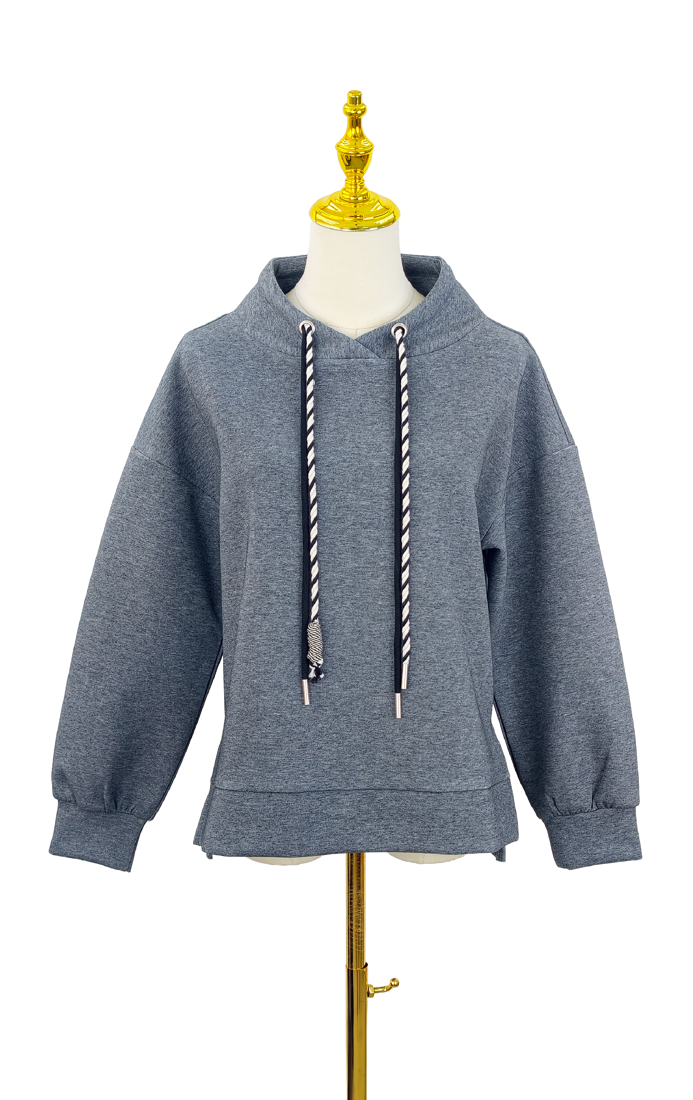 Color-blocked Double Drawstring Sweatshirt LT0342