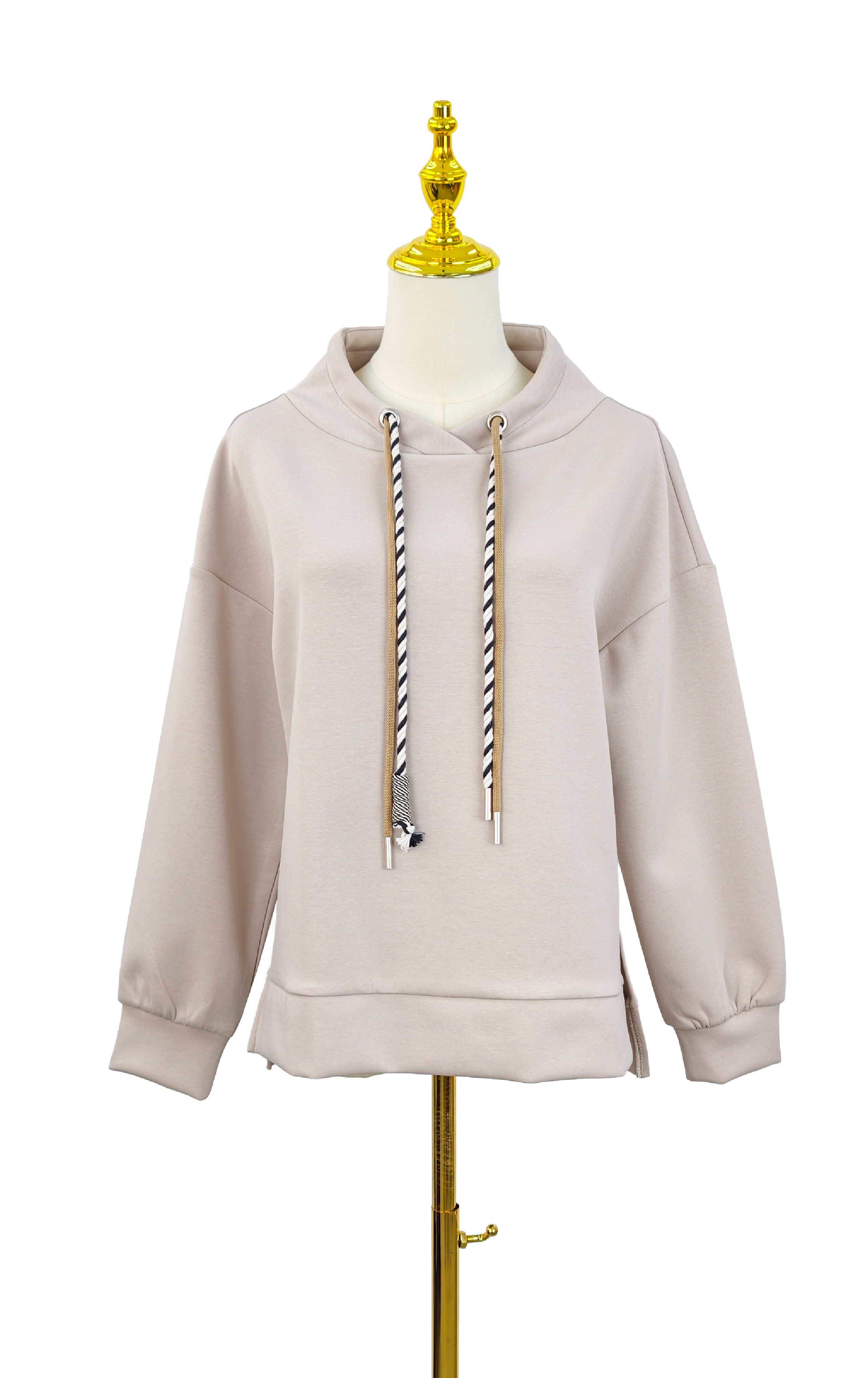 Color-blocked Double Drawstring Sweatshirt LT0342