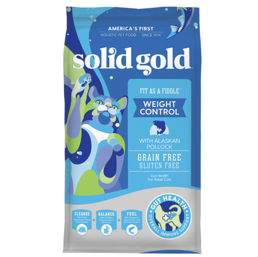 Solid Gold 素力高 無穀物鱈魚低卡成貓糧 12LB