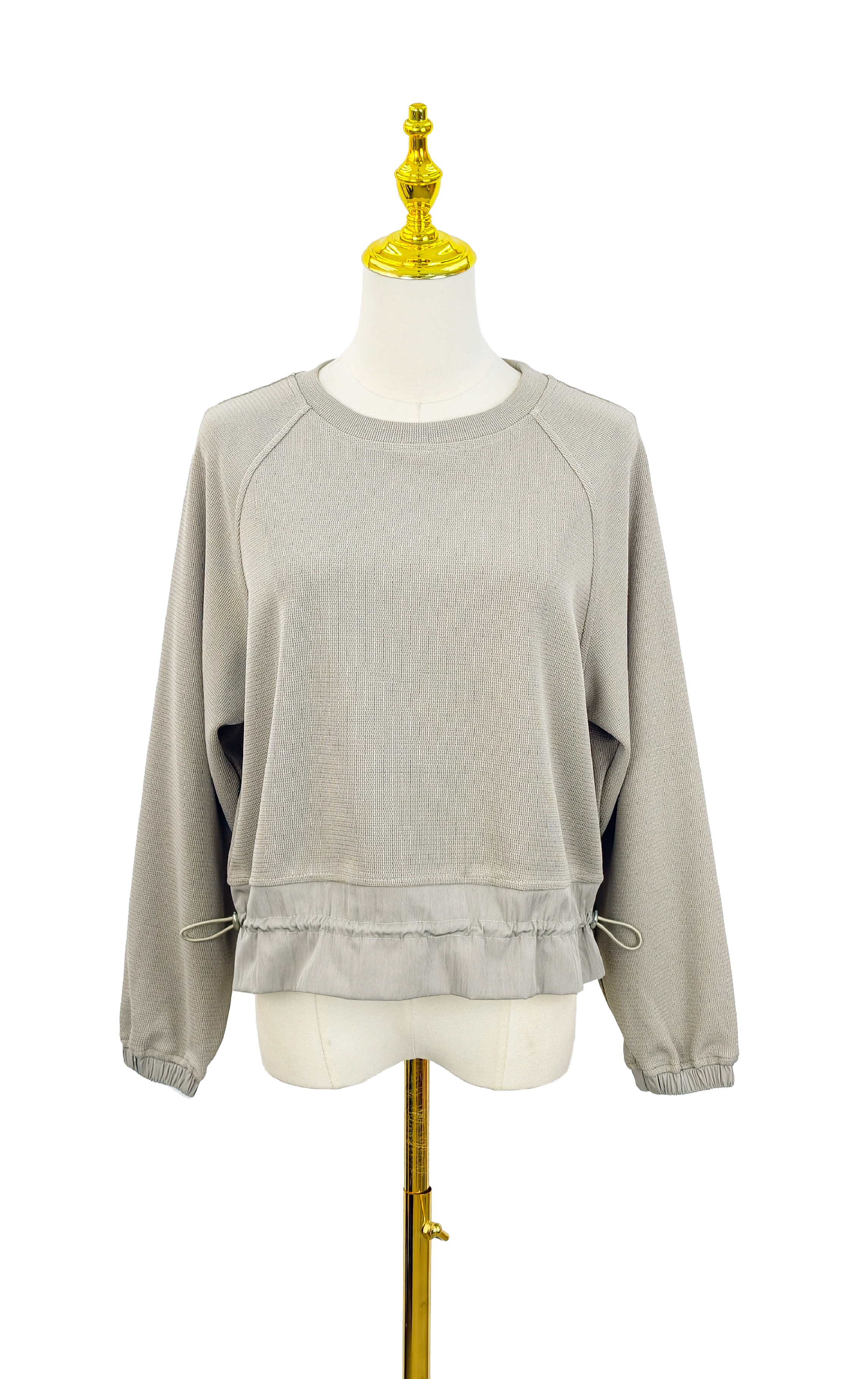 Drawstring Crew Neck Top LT0354