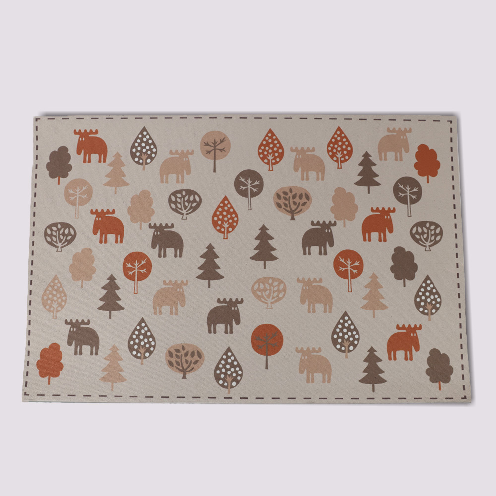 速乾軟式硅藻防滑地墊- 森林迷宮(卡其)
