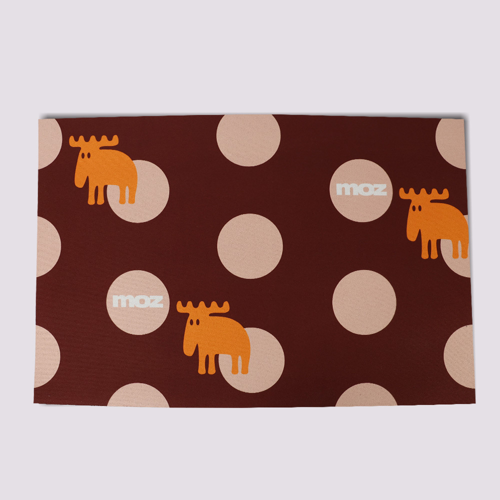 速乾軟式硅藻防滑地墊- 圓點駝鹿(巧克力)
