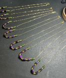 0120GZ56-舒俱來SU-sjl090皇家紫碧玉鎖骨鏈（A56）