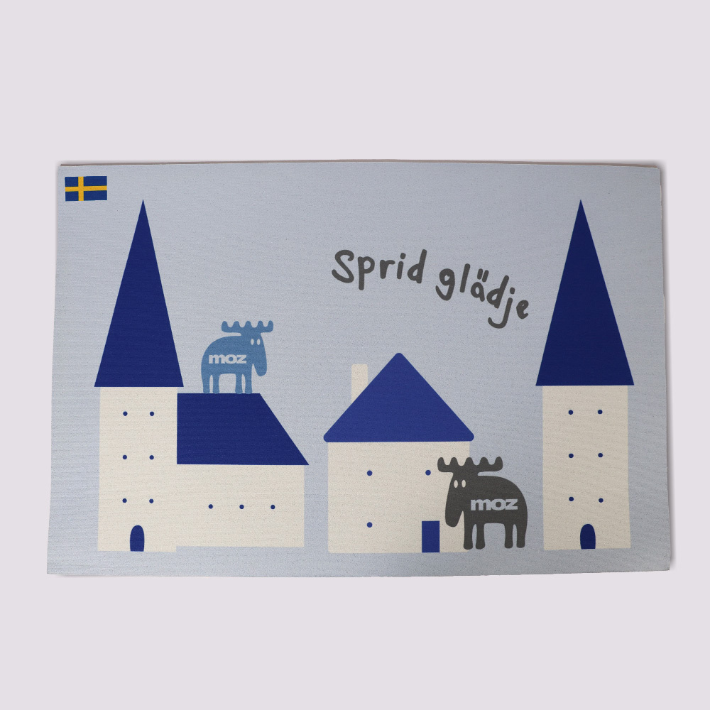 速乾軟式硅藻防滑地墊- 童話城堡(藍)