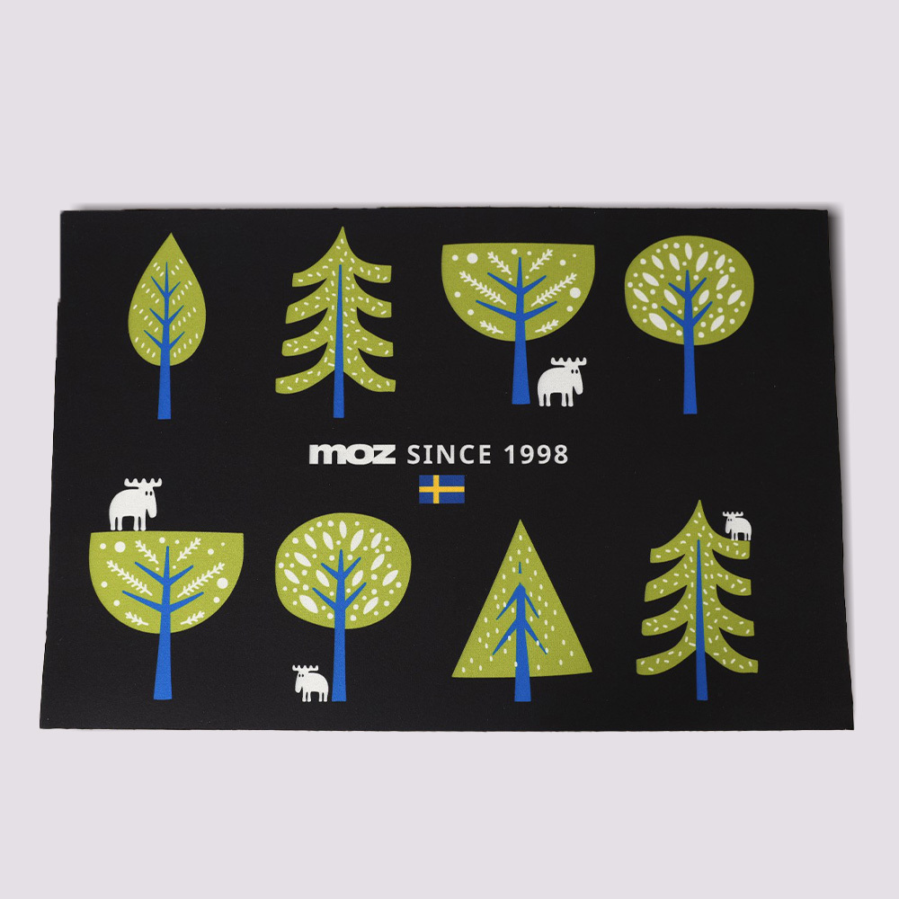 速乾軟式硅藻防滑地墊- 北歐樹林(黑)