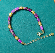 0120GZ60-舒俱來SU-SJL282紅絲絨帝王紫一線天手鏈（A60）