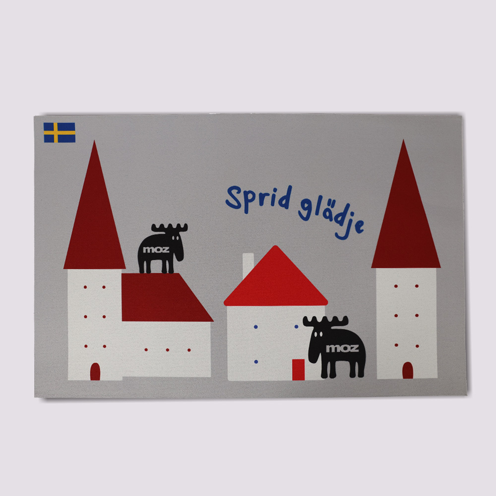 速乾軟式硅藻防滑地墊- 童話城堡(灰)