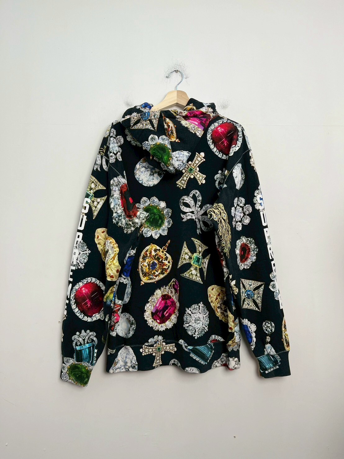 SUPREME 18AW Jewels Hooded Sweatshirt BLACK SIZE XL