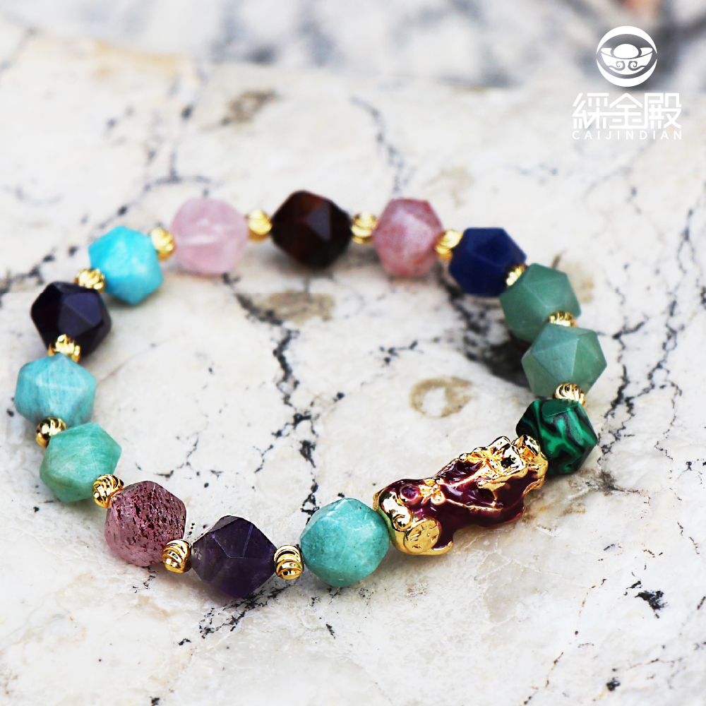 五彩貔貅手繩｜《含過爐》招財｜【綵金殿】