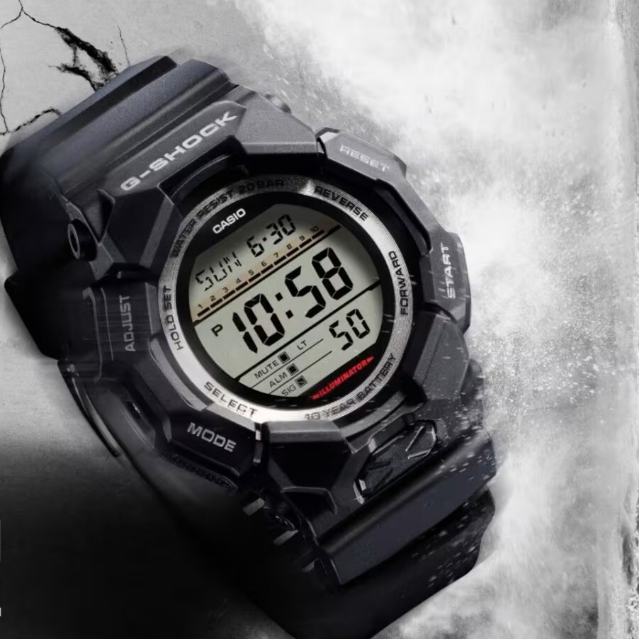 【CASIO 卡西歐】G-SHOCK 大螢幕多功能耐衝擊 電子錶 手錶 GD-010-1C