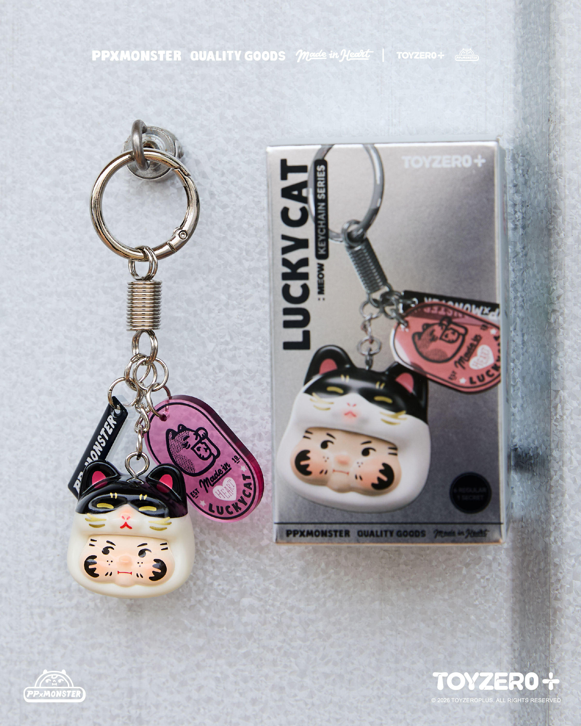 PP X MONSTER - 幸運貓吊飾 (盲盒)