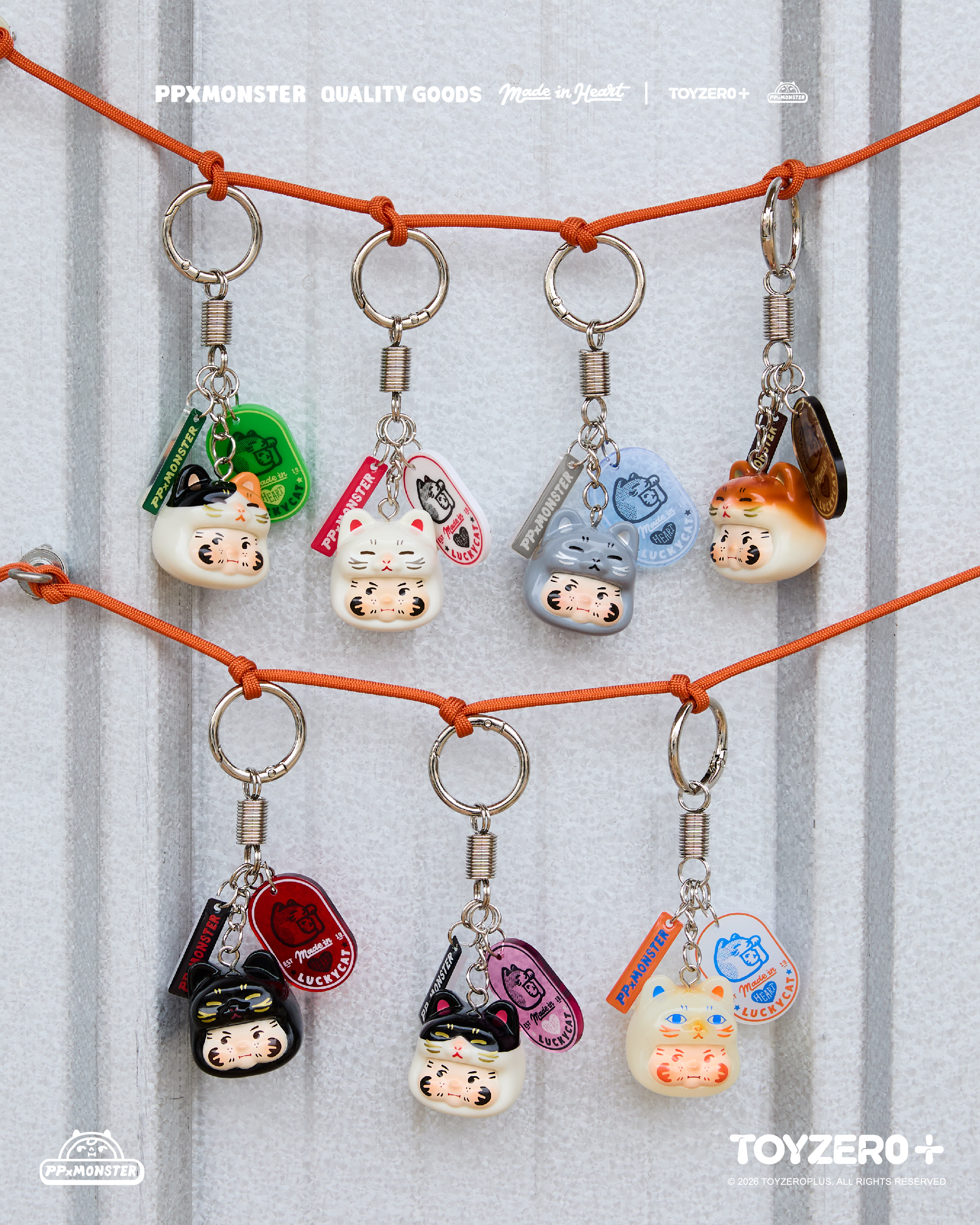 PP X MONSTER - 幸運貓吊飾 (盲盒)