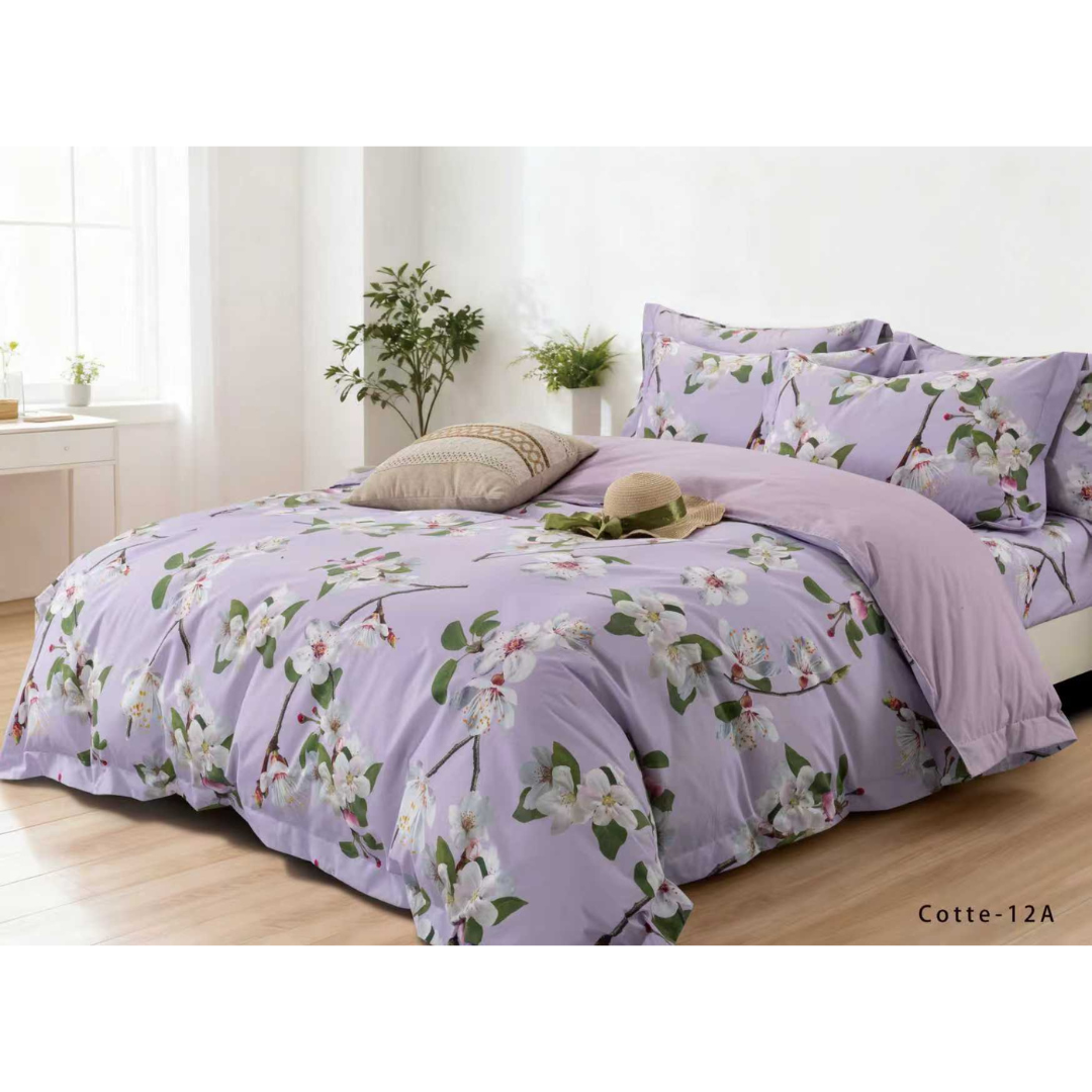 HOU-LLG0120-012 857針TC布套裝&nbsp;*12A 印花款 (A12 單人 36”x75"床笠+枕袋+被袋/B12 雙人 54x75"床笠+枕袋+被袋/C12 加大 60x78"床笠+枕袋+被袋)