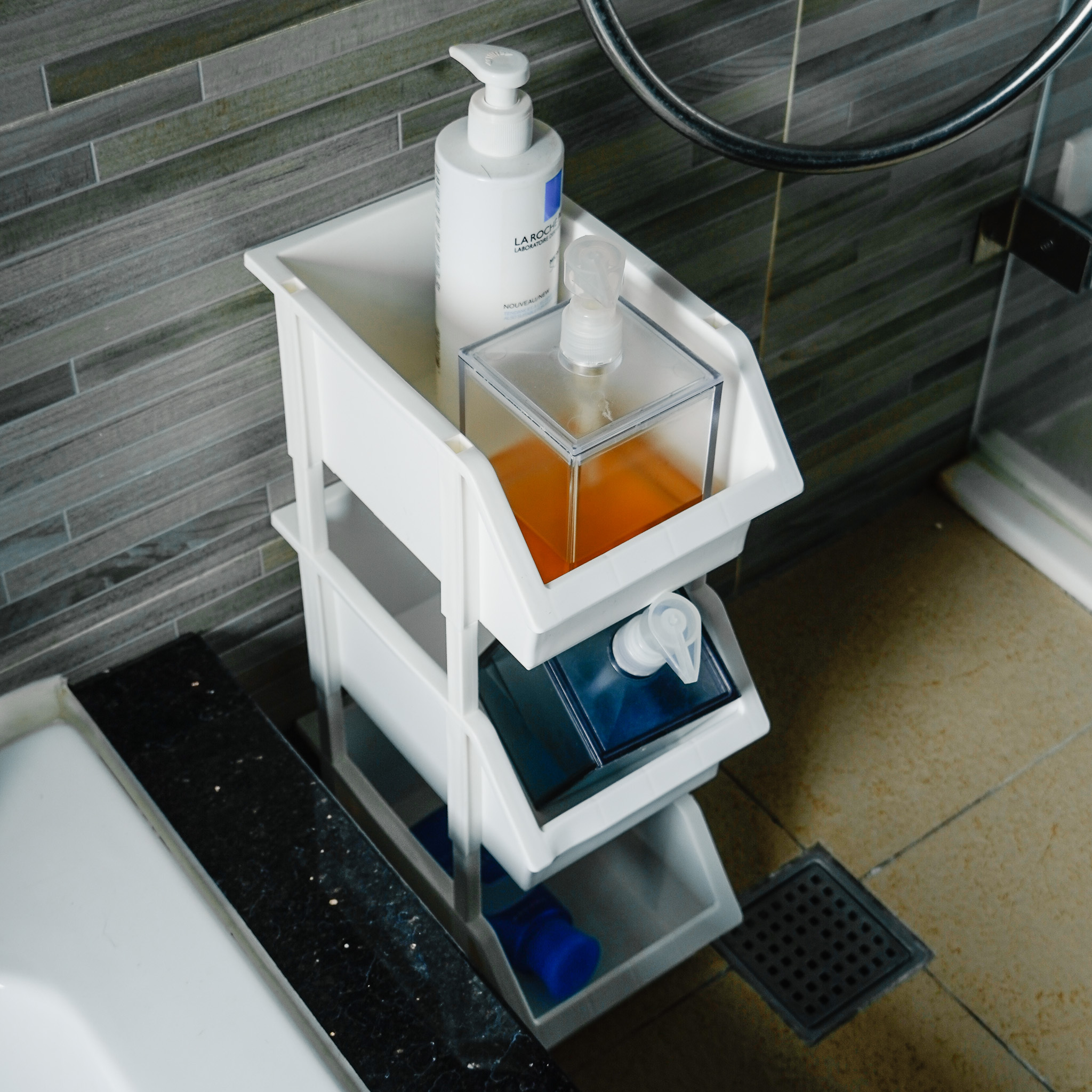 斜口可疊加桌面收納盒