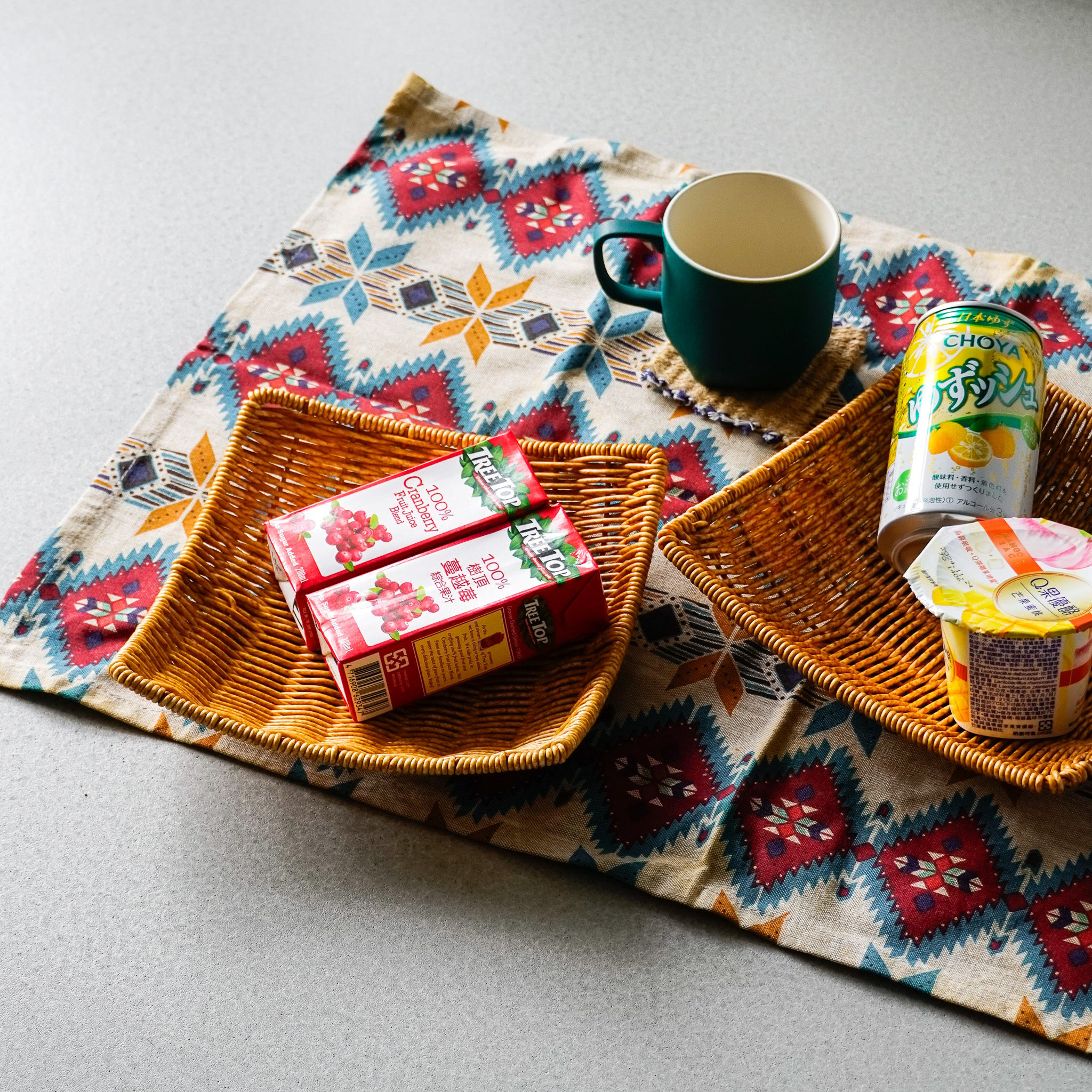 方形編織收納籃 兩款售