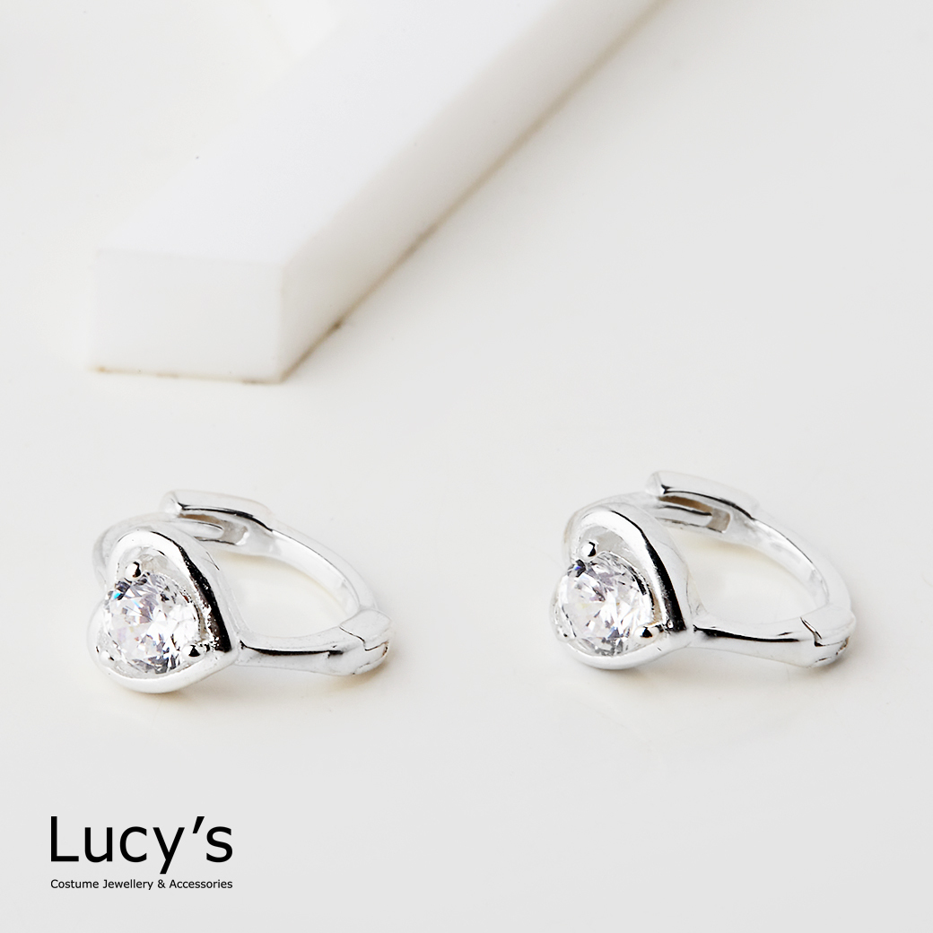 925純銀 永恆愛 易扣耳環 (123275)