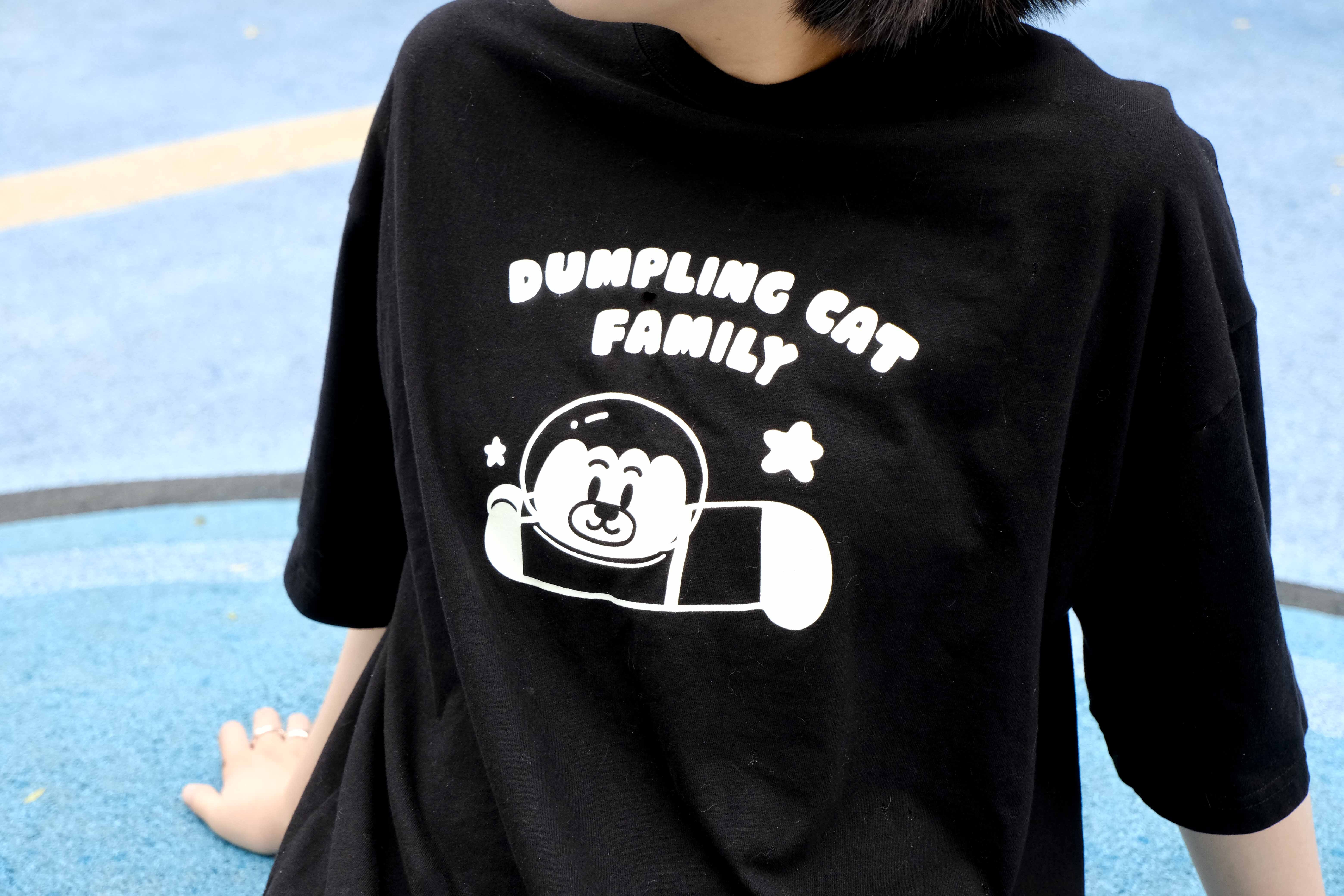 夜光太空餃貓 T-shirt