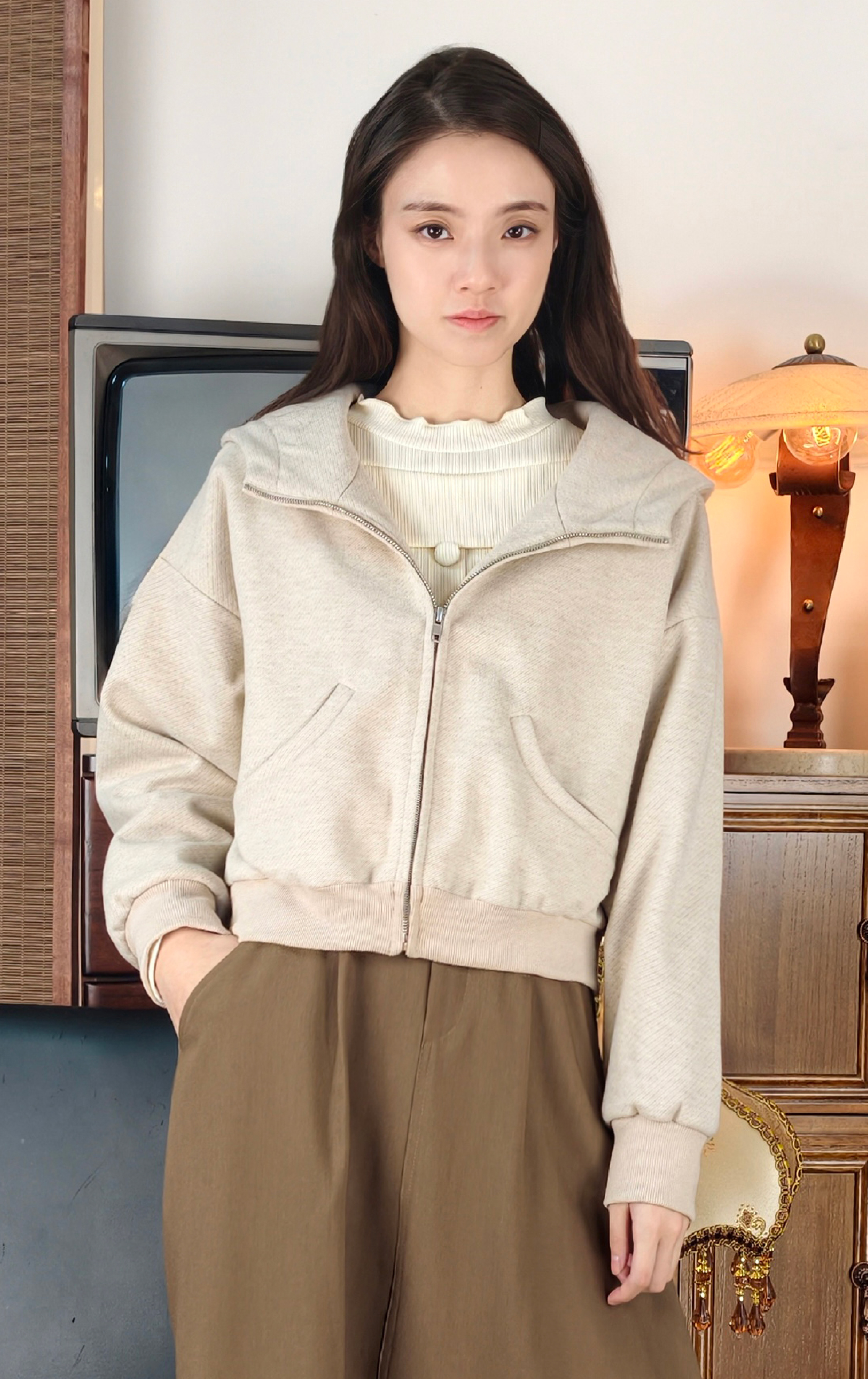 Ribbed Knit Twisted Top LT0346