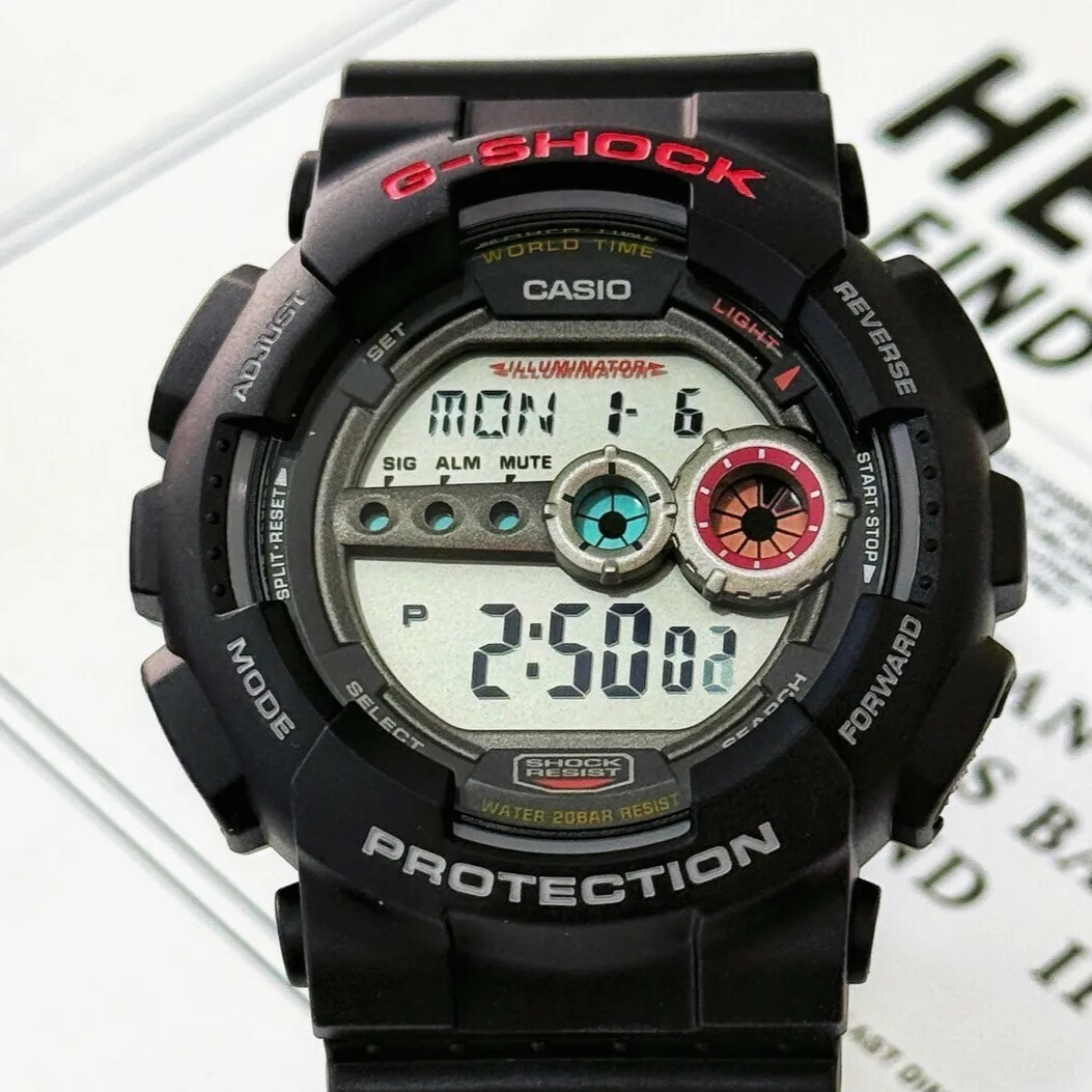預購款【CASIO 卡西歐】G-SHOCK 大螢幕多功能耐衝擊 電子錶 手錶 GD-100-1A